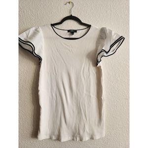 Lauren Ralph Laurn Women Basic White Top 1x